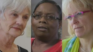 Three women from the film Determined
